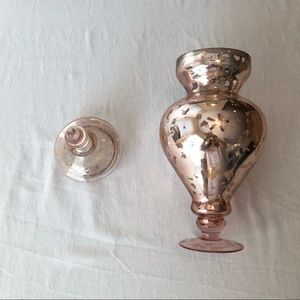 Pink glass apothecary jar or vase